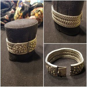 Vintage Braided Silver Bracelet